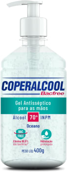 Coperalcool Alcool Gel Higienizador De Maos 70 Inpm Coperalcool Bacfree Oceano 400G