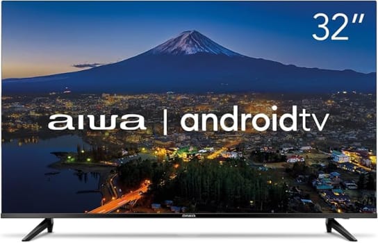 Smart TV Aiwa 32”, Android, HD, Borda Ultrafina, HDR10, Dolby Áudio - AWS-TV-32-BL-02-A