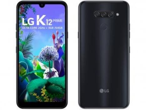 Smartphone LG K12 Prime 64GB Preto 4G Octa Core - 3GB RAM Tela 6,26” Câm. Dupla + Câm. Selfie 13MP
