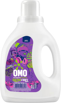 Lava Roupa Líquido Explosão De Perfume OMO Eletro Vibes Lavanderia Sensorial 1 L