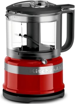 Mini Processador De Alimentos KJA03BVANA, ‎Tigela de 800ml, Com Tampa E Livre de BPA, Lâmina Em Aço Inox - KitchenAid, 110V (Empire Red)