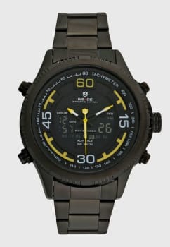 Relógio Masculino Weide AnaDigi WH6303 - Preto e Amarelo