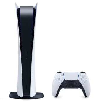 Console Playstation 5 Sony, SSD 825GB, Controle sem fio DualSense, Edição Digital, Branco - 1214B - Console PS5 - Magazine