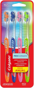 Escova Dental Colgate Pro Cuidado 4 Unidades