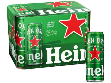 Cerveja Heineken Lata 350ml 12 Unidades - Lager Puro Malte - Cerveja - Magazine Ofertaesperta