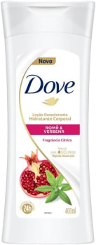 Loção Desodorante Hidratante Corporal Romã & Verbena 400Ml Dove (A embalagem pode variar)