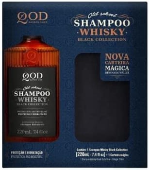  Kit Shampoo Whisky 220ML QOD + Carteira Mágica