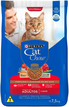 Purina Ração Gatos Adultos CAT CHOW Carne 7,5kgs