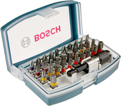 Kit De Pontas Bosch Para Parafusar Com 32 Unidades