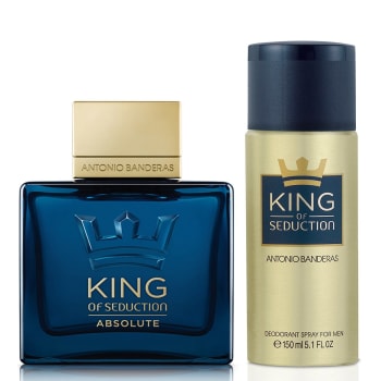 Kit Antonio Banderas Perfume Masculino King Of Seduction Absolute EDT 100ml + Desodorante 150ml