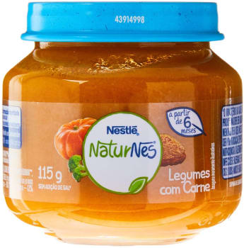 2 Unidades - Papinha Legumes com Carne - Nestlé - 115g
