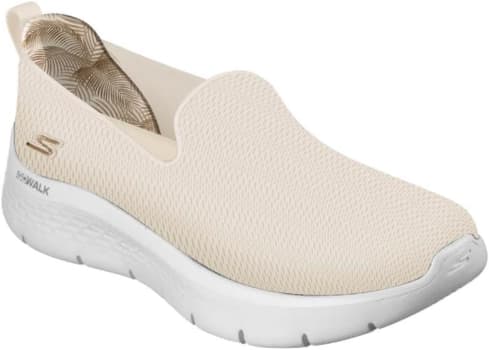 Tênis Skechers Feminino GO WALK FLEX-CLEVER, Tamanho 38 (Bege)