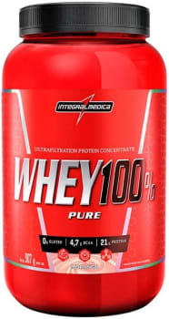 Whey 100% Pure 900g Integralmedica - Morango