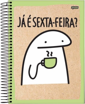 Caderno Espiral Univ CD 1 Matéria 80 Fls Flork Sexta Feira Jandaia