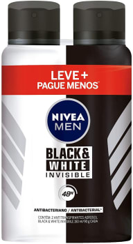 Kit Desodorante Aerossol Nivea Men Black & White Power 150ml cada