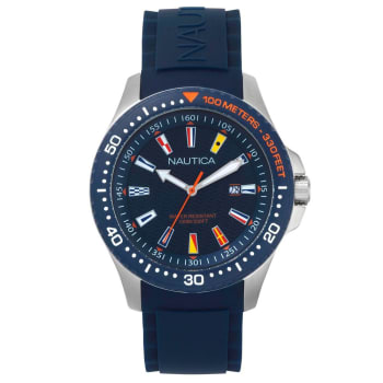 Relógio Nautica Masculino Borracha Azul - NAPJBC002