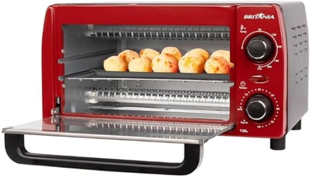 Forno Elétrico BFE10V, 10L, 110V ou 220V - Britânia (Vermelho)