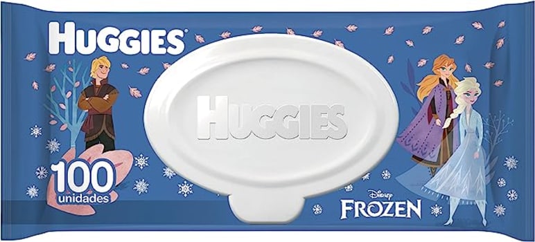 Lenço Umedecido Huggies Frozen Ed. Limitada, 100 unidades