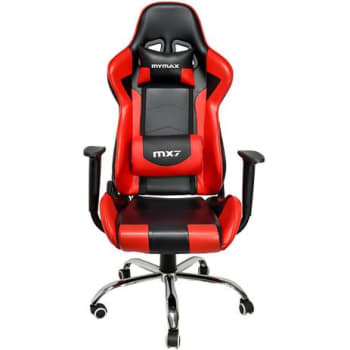 Cadeira Gamer MX7 Giratoria Preto/Vermelho - MYMAX - Magazine Ofertaesperta