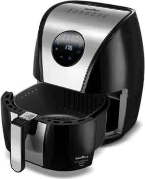 Fritadeira Air Fryer Britânia Digital Inox 5L BFR41PI, 127V (Preto)