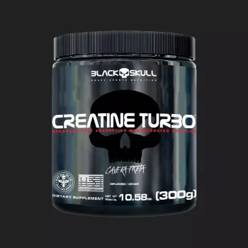 Suplemento em Pó Turbo 300g Black Skull Caveira Preta Sem sabor