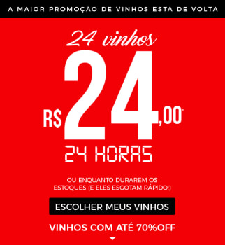 Lista de 24 vinhos por apenas 24 reais a garrafa!!!