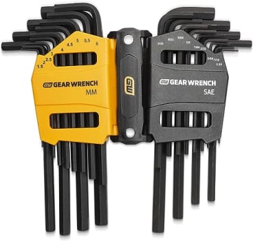 Gearwrench Conjunto de Chaves Hexagonais Métricas Sae/Braço Longo 26 Peças - 83504