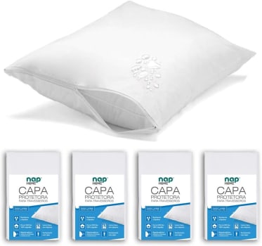 Kit 4 Capas de Travesseiro Nap Home Impermeável - 200 Fios