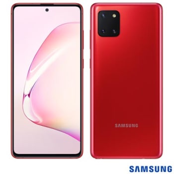 Samsung Galaxy Note 10 Lite Vermelho, Tela de 6,7", 4G, 128GB e Câmera Tripla 12.0MP + 12.0MP + 12.0MP - SM-N770FZSJZTO