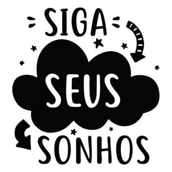 Adesivo Parede Quartinhos Quarto Frase Siga seus sonhos