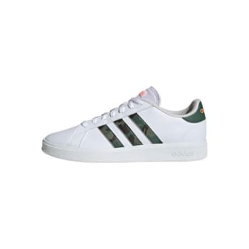 Tênis Grand Court Base Lifestyle Court Casual Adidas - Branco+Verde Militar