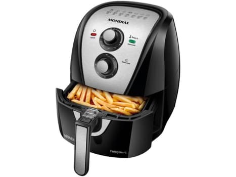 Fritadeira Elétrica sem Óleo/Air Fryer Mondial Family AFN-40-BI Preto 4L com Timer - Fritadeira sem Óleo / Air Fryer - Magazine