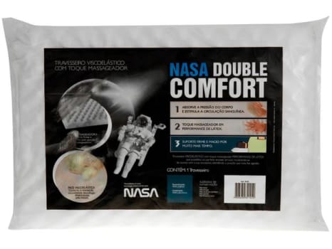 Travesseiro Nasa Fibrasca Viscoelástico - NASA Double Comfort - Magazine Ofertaesperta