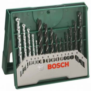 Kit de Brocas X-Line Com 15 Peças, Inclui Brocas Para Madeira, Metal e Concreto - Bosch