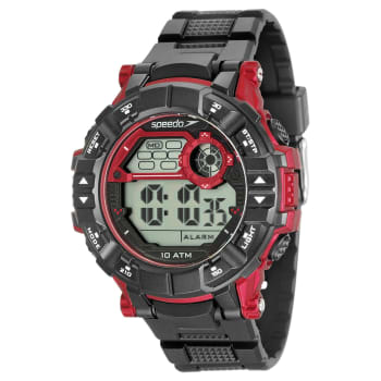 Relógio Digital Speedo 80628G0EV - Preto e Vermelho