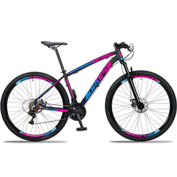 Bicicleta 29 Dropp Z3 Shimano TZ 24 Vel Freio a Disco MTB Alumínio - Azul+Rosa