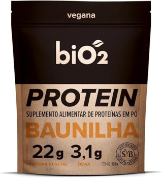 biO2 Suplemento sabor Baunilha, 908g, Protein Vegana e Sem Glúten