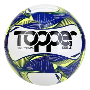 Bola de Futebol Society Topper Drible Tecnofusion - Amarelo e Azul