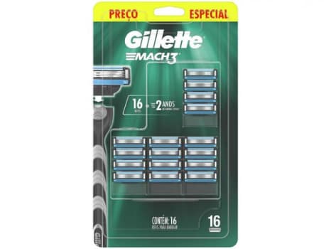 Carga para Aparelho de Barbear Gillette - Mach 3 16 Unidades - Magazine Ofertaesperta