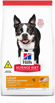 Ração Hill's Science Diet para Cães Adultos Light Pedaços Pequenos 2.4kg