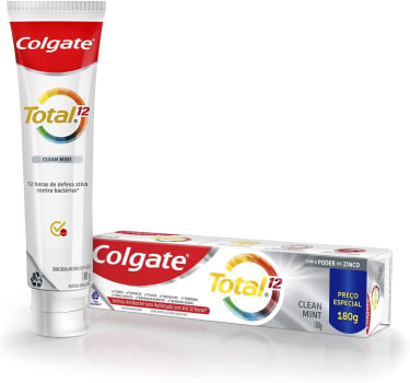 2 Unidades | Creme Dental Colgate Total 12 Clean Mint 180g