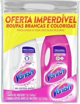 Kit com 2 unidades Tira Manchas Vanish Gel Multiuso 1,5L