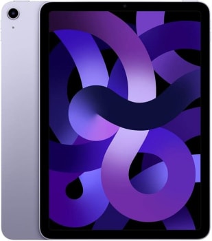 iPad Air da Apple (5a geração): Com chip M1, tela Liquid Retina de 10,9 polegadas, 64 GB Wi-Fi 6, câmera frontal de 12 MP, câmera traseira de 12 MP, Touch ID, Roxo