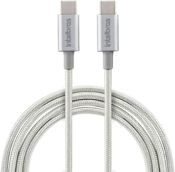 Cabo USB-C em nylon com 1,5 m EUAC 15NB Branco Intelbras