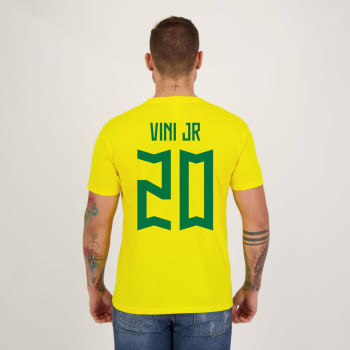 Camisa Brasil 20 Vini Jr Amarela