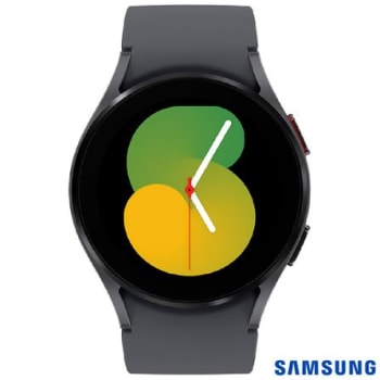 Galaxy Watch 5 BT 40mm Samsung Grafite com 1,2", Pulseira em Fluorelastômero, Bluetooth e 16GB