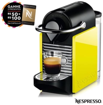 Cafeteira Nespresso Pixie Clips Black and Lemon Neon para Café Espresso - NLC60BRBYNPVD