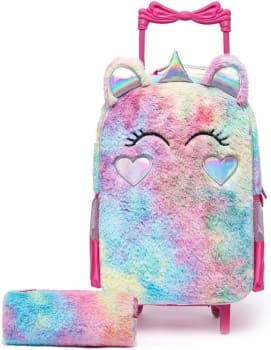 Mochila Infantil Escolar de Rodinha Spector Pelúcia Uny Unicórnio