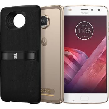 Smartphone Motorola Moto Z2 Play New Sound Edition Dual Chip Tela 5.5" Android 7.1 Nougat Octa-Core 2.2 GHz (Snapdragon 626) 64GB 4G Wi-Fi Câmera 12MP - Ouro