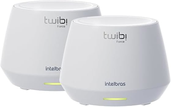 Conjunto de Roteador Sem Fio WI-FI 6 Twibi Force AX Branco Intelbras